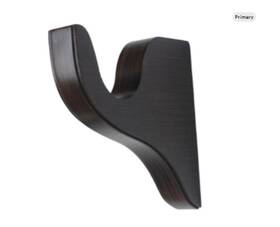 Select Drapery Hardware Kir-5503eg-025 3 Inch Dia Wood Pole Curtain Rod Bracket 7 Return And 9-1/2 Projection
