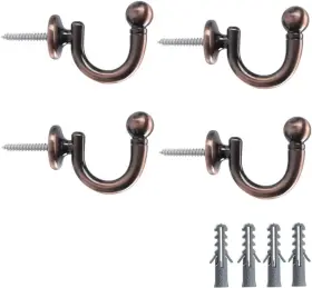 Senglida 768253087932 Curtain Tie-backs Hook Wall Mounted Drapery Tassel Holders Antique Copper