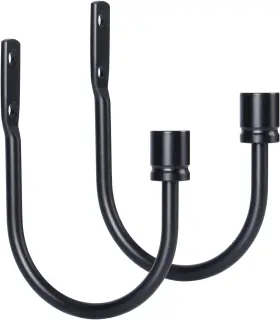 Spt0001b Septdorf Curtain Holdbacks Black 2 Pack Tiebacks Wall Mounted Hooks Ho