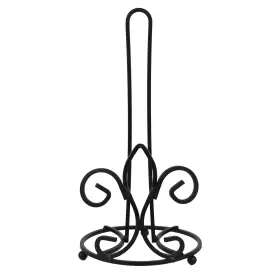 Svkt0109bk Servette Home Fleur De Lis Paper Towel Holder - Black