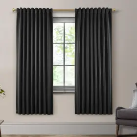 Rpbtrdcbla5272 Shineland Black Blackout Thick Window Curtains 72 Inches Long For Bedroom Liv
