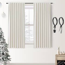Shineland Rpbtrdccr5263 Black Out Curtains 63 Inch Long 100% Blackout Back Tab Room Darkeni