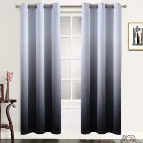 Cgdhb4272 Simplehome Gradient Color Ombre Blackout Curtains Thickening Polyester Eyelet Top Panels