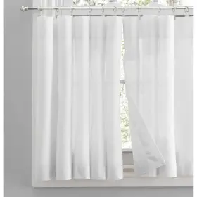 Simplicity 842249041884 Hemstitch 100% Cotton Rod Pocket Kitchen Curtains White 80 Inch W X 30 L T