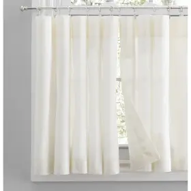 Simplicity 842249041914 Hemstitch 100% Cotton Rod Pocket Kitchen Curtains Natural 80 Inch W X 36 L
