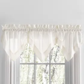 Simplicity 842249041990 Hemstitch 100% Cotton Rod Pocket Kitchen Curtains Natural 48 Inch W X 15 L