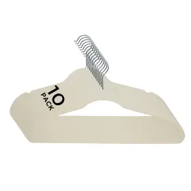 3246-ivory Simplify 10 Super Slim Velvet Huggable Hangers In Ivory