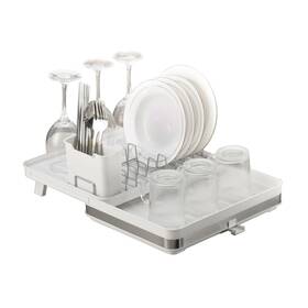 Sineng 973041862194 Collapsible Dish Drying Rack Stainless Steel Foldable With Cutlery