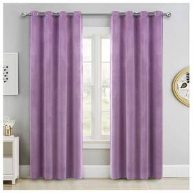 Singinglory Yj280389-10-96p Purple Velvet Curtains 52 X 96 Inch Blackout Thermal Insulated G