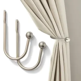 Sixzoonm 973832862570 Curtain Holdback 2 Pcs Wall Mounted Drapery Tiebacks With Screws Heavy Duty