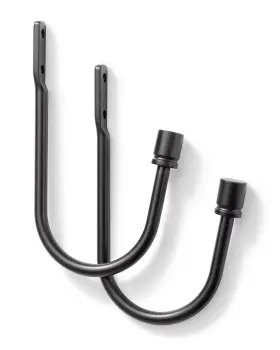 Sixzoonm 973832862594 Curtain Holdbacks Black 2pcs Tiebacks Wall Mounted Hooks Hol