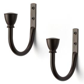 Sixzoonm 973832862860 Farmhouse Curtain Holdbacks 2 Pack Metal Side Holders For Wall Curt