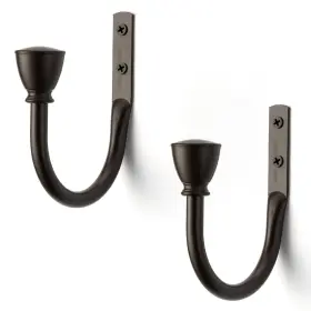 Sixzoonm 973832862860 Farmhouse Curtain Holdbacks 2 Pack Metal Side Holders For Wall Curt