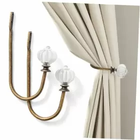 H-crp-02 Sixzoonm Pumpkin Shaped Curtain Holdbacks 2pcs Handmade Metal Side Holders For