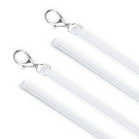 Solokos Pw-a-80 4 Pack Curtain Pull Rod With Metal Snap Invisible Clear Acrylic