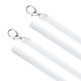 Pw-a-80 Solokos 4 Pack Curtain Pull Rod With Metal Snap Invisible Clear Acrylic