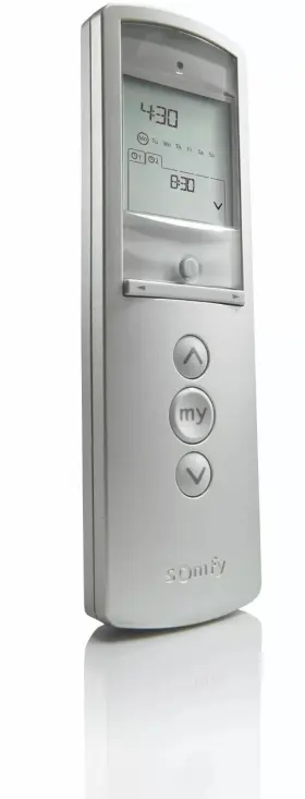 1805238 Somfy Telis 1 Chronis Rts Remote With Timer And Display Silver #1805238
