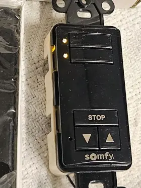 1811067 Somfy Decoflex Wirefree Rts Wall Switch 2-channel Black