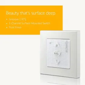 1811747 Somfy Smoove Origin Rts Pure 1 Channel Wireless Wall Control -