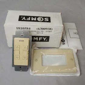1810584 Somfy 6300938 Dual Decorator Igc Switch Ivory - New