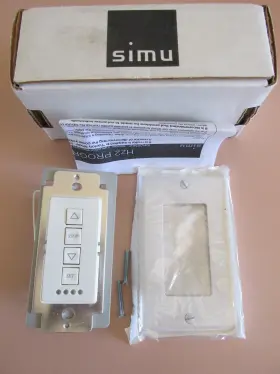 6301090 Somfy Simu Decorator Wireless Wall Switch Hz2 5-channel White New Old Stock
