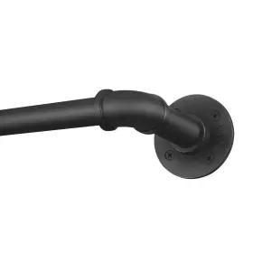 Sm-fr-123 Somins 1 Inch Curtain Rods For Windows 120 To 240 Outdoor Industrial Adjustable Bla