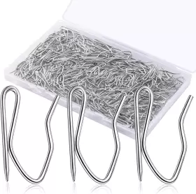 Sopito 445045823888 Metal Curtain Hooks 200pcs Drapery Hook Pins Stainless Steel Pin-on For W
