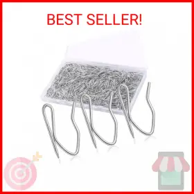 Sopito 616010018548 Metal Curtain Hooks 200pcs Drapery Pins Stainless Steel Pin-on For Window