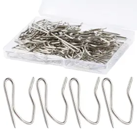 18057 Sopito Narf5 1.2 Inches Curtain Hooks 58pcs Metal Drapery Pin And Hook For Door Wi