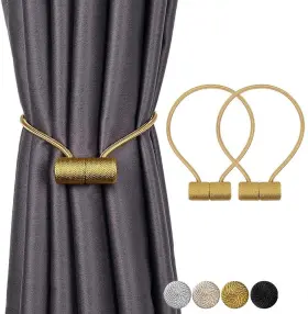 Sorfia 744337222864 Magnetic Curtain Tiebacks Strong Window Clips Deco