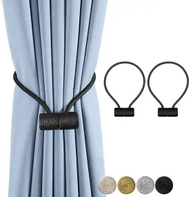 Sorfia 744337223045 Magnetic Curtain Tiebacks Strong Window Clips Decorative