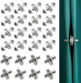 Cnk-01 Spabath Curtain Magnetic Closure - 24 Pairs Clips Silver