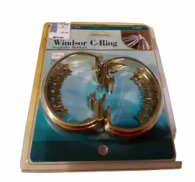 8-1235-8 Springs New Windsor C-ring Swagholder Holdback Curtains Brass Finish 1 Pair Sealed
