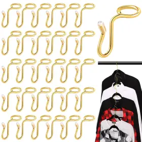 Pr-sratte-936 Sratte 50 Pieces Clothes Hanger Connector Hooks Metal Clips Extender F