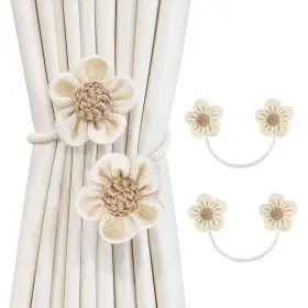 Srg 760472449102 Rope Curtain Tiebacks 2 Pack Sunflower Tieback Boho Simple Elegan