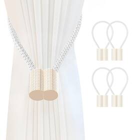 Srg Md01 Handmade Magnetic Curtain Tiebacks 4 Pack Sparkling Glass Wrapped Wooden