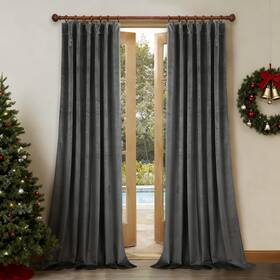 Stangh Shuscbr5sd2-52120c01 Blackout Velvet Curtains 120-inch - Extra Long Elegant Insulate
