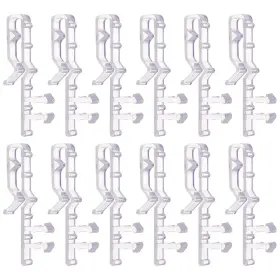 L50tpls250117 Stobaza 12 Pcs Hidden Channel Valance Clips 1.77 Inch Clear Plastic Fo