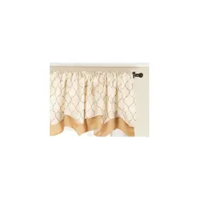 Stylemaster 885813437324 Bleecker 54 By 17-inch Lined Embroidered Layered Valance Truffle
