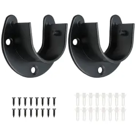 21080519 Suiwotin 2 Packs Stainless Steel Closet Rod End Supports 1 Inch Wardrobe Bracket Heavy
