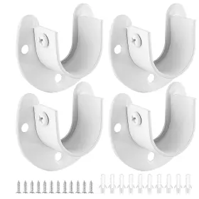 220303-9 Suiwotin 4 Packs Stainless Steel Closet Rod End Supports 1 Inch Wardrobe Bracket Heavy