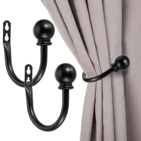 Ulsmc00433 Sumnacon Set Of 2 Metal Decorative Curtain Holdbacks Wall Mounted Window Drapery Tieb