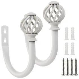 Ulsmc00664 Sumnacon 2 Pcs Metal Curtain Holdbacks - Wall Mounted Drapery Tiebacks With S