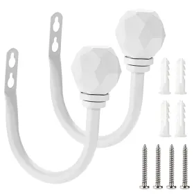 Ulsmc00727 Sumnacon 2pcs Metal Curtain Holdbacks - Wall Mounted Drapery Tiebacks With Screws Dec