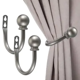 Ulsmc00742 Sumnacon Set Of 2 Decorative Curtain Holdbacks Wall Mounted Aluminum Alloy Window Dra