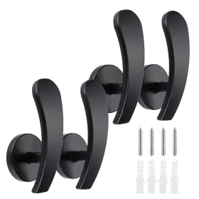 Ulsmc00796 Sumnacon 4pcs Aluminum Alloy Curtain Holdbacks - Decorative Wall Mounted Drapery Tieba
