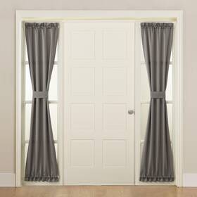 Sun Zero 029927502183 Barrow Energy Efficient Rod Pocket Door Sidelight Curtain Panel 26 Inch