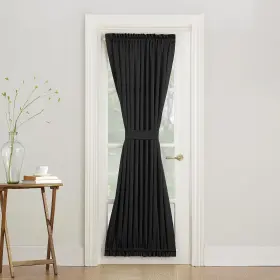47405 Sun Zero Barrow Energy Efficient Rod Pocket Door Curtain Panel 54 Inch X 72 Bl