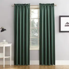 53215 Sun Zero Barrow Energy Efficient Rod Pocket Curtain Single Panel 1 Everglade