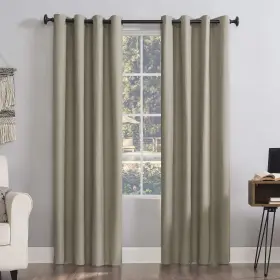 57937 Sun Zero Columbia 2-pack Thermal Energy Saving 100% Blackout Grommet Curtain